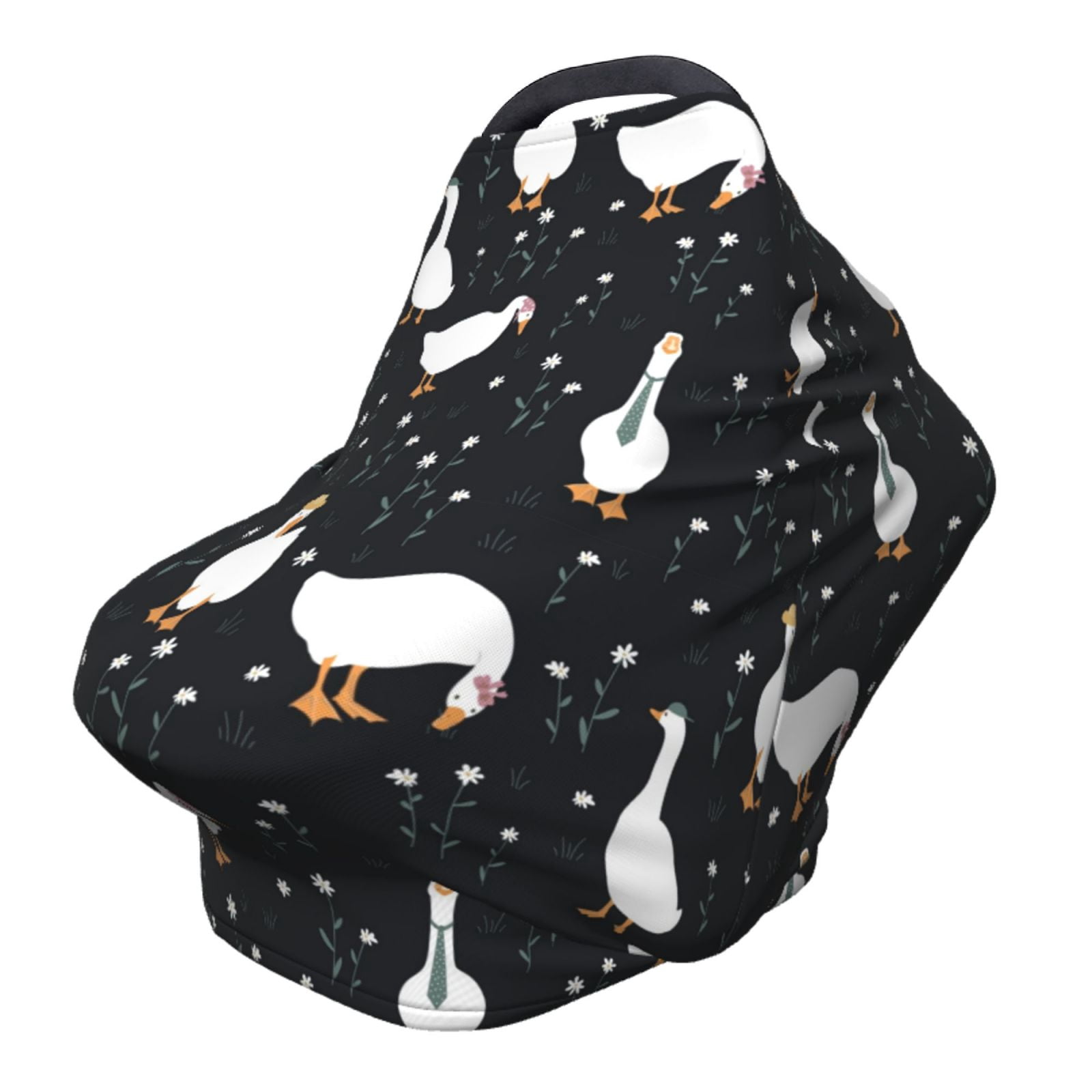 Fotbe Fashionable Goose Pattern Car Seat Covers for Babies, Nursing Breastfeeding Cover Carseat Canopy, Soft Stretchy Carrier Cover