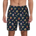 thumbnail image 1 of Fotbe Fast Food Men’s Swim Trunks Quick Dry Swim Shorts Board Shorts with Mesh Lining-3X-Large, 1 of 9