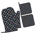 thumbnail image 1 of Fotbe Fastfood for 4Pcs Oven Mitts and Pot Holders, 500℉ Heat Resistant Oven Mitts , Non-Slip Silicone Surface Safe for Baking, Cooking, BBQ, 1 of 6