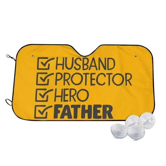 Fotbe Father's Day Car Windshield Sunshade | Sun Visor Protector Front Window Shade, Keeps Out UV Rays, Keeps Your Vehicle Cool-Medium