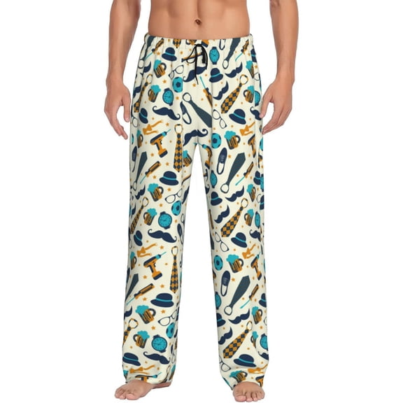 Fotbe Fathers day Men's Pajama Pants,Sleepwear Pants,Pj Bottoms Drawstring And Pockets-Small