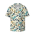 thumbnail image 1 of Fotbe Fathers day print Short Sleeve Button Down Shirts for Men Casual Summer Beach Wrinkle Free Shirt-3X-Large, 1 of 7