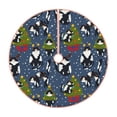 thumbnail image 1 of Fotbe Festive Cats and Trees Pattern Christmas Tree Skirt, Tree Skirts Plush Christmas Decorations, Christmas Tree Skirts Xmas Decorations Holiday Party Decor-48", 1 of 6