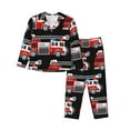 thumbnail image 1 of Fotbe Fire and Rescue Truck Pattern Long Sleeve Pajama Set for Women,Sleepwear Set,2-piece Loungewear Set,Soft PJs Comfy Nightwear with Pockets -X-Large, 1 of 7