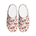 thumbnail image 1 of Fotbe Fire Truck Pattern Women's Fuzzy Curly Fur Memory Foam Loafer Slippers Indoor Outdoor Slippers Winter Home Shoes-44/45, 1 of 7