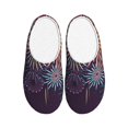 thumbnail image 1 of Fotbe Fireworks2 Pattern Women's Fuzzy Curly Fur Memory Foam Loafer Slippers Indoor Outdoor Slippers Winter Home Shoes-35/36, 1 of 7