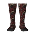 thumbnail image 1 of Fotbe Fishbone Rose print Women's Men's Novelty Crew Socks Cotton Socks Knee High Socks for Walking,Running,Nurses,Pregnancy, 1 of 8