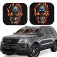 thumbnail image 1 of Fotbe Flame Metal Skull 2-Piece Car Windshield Sun Shade | Sun Blocker for Car Windshield | Foldable Automotive Interior Accessories for Sun Protection-Small, 1 of 7