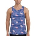 thumbnail image 1 of Fotbe Flamingo Pattern Men's Quick Dry Workout Tank Top Gym Muscle Tee Fitness Bodybuilding Sleeveless T Shirt Breathable Workout Shirt-4X-Large, 1 of 9