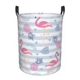 thumbnail image 1 of Fotbe Flamingo and Pineapple Laundry Basket with Handles, Waterproof Large Laundry Hamper, Wash Bag for Corner Dorm, Rolling Laundry Basket with Handles-Small, 1 of 8