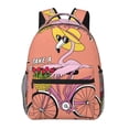 thumbnail image 1 of Fotbe Flamingo Riding a Bicycle Pattern Casual Backpack for School, Travel, and Outdoor Activities - Durable, Lightweight, and Comfortable, 1 of 5