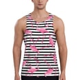 thumbnail image 1 of Fotbe Flamingos Pattern Men's Quick Dry Workout Tank Top Gym Muscle Tee Fitness Bodybuilding Sleeveless T Shirt Breathable Workout Shirt-Small, 1 of 9