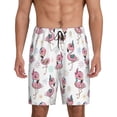 thumbnail image 1 of Fotbe Flamingos Tribal Pajama Shorts for Men, Men's Pajama Bottoms, Sleepwear,Short Pajama Pants-Large, 1 of 9