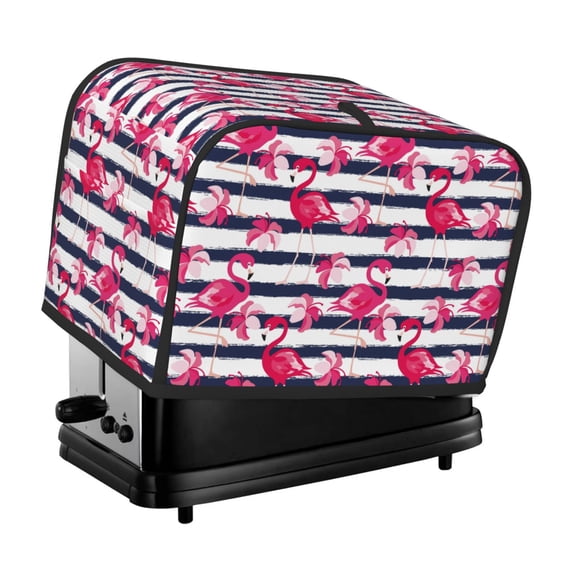 Fotbe Flamingos for Two Slice Toaster Cover, Fingerprint Protector, Super Soft Appliance Cover And Dust Cover,Bread Dust Cover & Fingerprint Protection