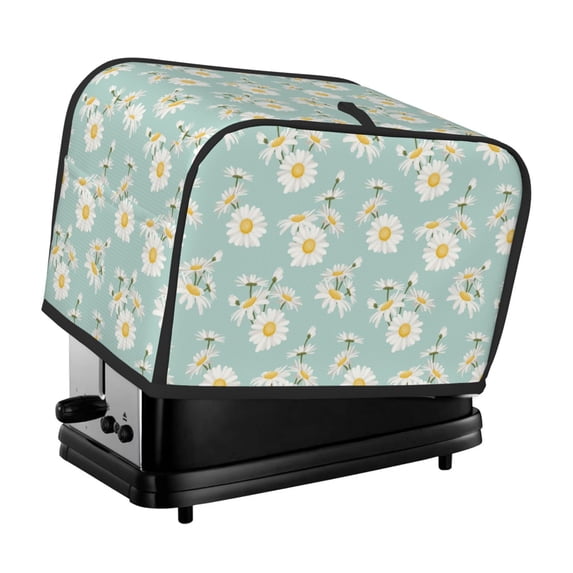 Fotbe Floral Daisy for Two Slice Toaster Cover, Fingerprint Protector, Super Soft Appliance Cover And Dust Cover,Bread Dust Cover & Fingerprint Protection