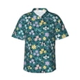 thumbnail image 1 of Fotbe Floral Hawaiian Shirt for Men Unisex Summer Beach Casual Short Sleeve Cotton Linen Button Down Shirts-Large, 1 of 9
