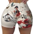 thumbnail image 1 of Fotbe Floral Leopard Butterflies Seamless Shorts, Womens Workout Shorts High Waist Stretch Booty Short for Gym/Yoga/Running/Biking-Medium, 1 of 9