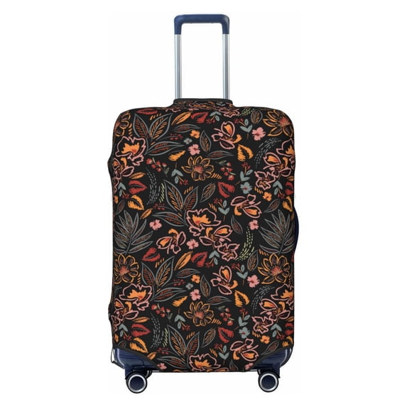 Fotbe Floral Luggage Cover Protector,Suitcase Protector,Scratch and Dirt Resistant,Fits 18-32 Inch Luggage-Medium