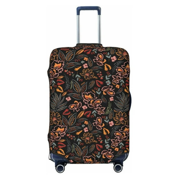 Fotbe Floral Luggage Cover Protector,Suitcase Protector,Scratch and Dirt Resistant,Fits 18-32 Inch Luggage-Small