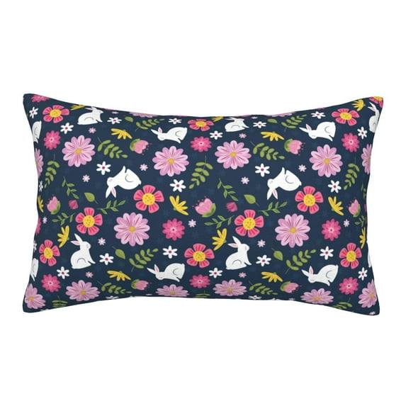 Fotbe Floral Rabbit Pillow Cases - Envelope Closure - Luxury, Extra Soft, Cooling Pillow Covers - Wrinkle, Fade, Stain Resistant-20"x30"