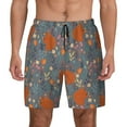 thumbnail image 1 of Fotbe Floral Squirrel Men’s Swim Trunks Quick Dry Swim Shorts Board Shorts with Mesh Lining-Medium, 1 of 9