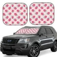 thumbnail image 1 of Fotbe Floral Strawberr 2-Piece Car Windshield Sun Shade | Sun Blocker for Car Windshield | Foldable Automotive Interior Accessories for Sun Protection-Large, 1 of 7