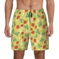 thumbnail image 1 of Fotbe Floral Strawberr Men’s Swim Trunks Quick Dry Swim Shorts Board Shorts with Mesh Lining-3X-Large, 1 of 9