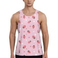 thumbnail image 1 of Fotbe Floral Strawberr Pattern Men's Quick Dry Workout Tank Top Gym Muscle Tee Fitness Bodybuilding Sleeveless T Shirt Breathable Workout Shirt-Small, 1 of 9