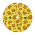 thumbnail image 1 of Fotbe Floral Sunflowers Pattern Christmas Tree Skirt, Tree Skirts Plush Christmas Decorations, Christmas Tree Skirts Xmas Decorations Holiday Party Decor-30", 1 of 6
