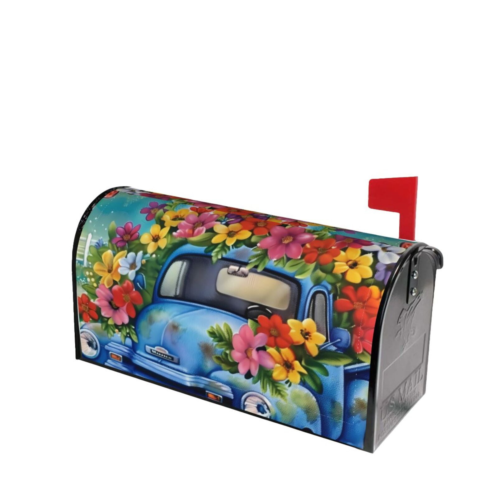 Fotbe Floral Truck Mailbox Covers Post Letter Box Cover Garden
