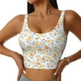 thumbnail image 1 of Fotbe Floral1 Pattern Womens' Sports Bra Longline Wirefree Padded with Medium Support Sports Moisture-Wicking Workou Vest,Tank Top-, 1 of 7
