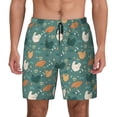 thumbnail image 1 of Fotbe Flowe Rooster Men’s Swim Trunks Quick Dry Swim Shorts Board Shorts with Mesh Lining-Small, 1 of 9