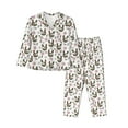 thumbnail image 1 of Fotbe Flowe Rooster Pattern Long Sleeve Pajama Set for Women,Sleepwear Set,2-piece Loungewear Set,Soft PJs Comfy Nightwear with Pockets -X-Large, 1 of 7