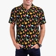 thumbnail image 1 of Fotbe Flowe Rooster Pattern Men’s Golf Polo Shirt – Breathable Performance Golf Shirt with Button-Down Collar-4X-Large, 1 of 6