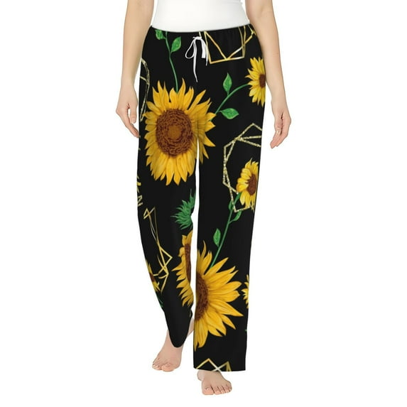 Fotbe Flower (2) Women's Pajama Pants,Sleepwear Pants,Pj Bottoms Drawstring And Pockets-Medium
