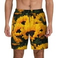 thumbnail image 1 of Fotbe Flower Bush Sunflower Men’s Swim Trunks Quick Dry Swim Shorts Board Shorts with Mesh Lining-X-Large, 1 of 9