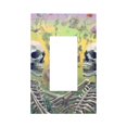 thumbnail image 1 of Fotbe Flower Butterfly Skull Couple Print Duplex Receptacle Wall Plate, 1-Gang 5.0" x3.0" Wall Outlet Covers, Dual Outlet Faceplates Covers, Color-matched Screws Included-Style U, 1 of 6