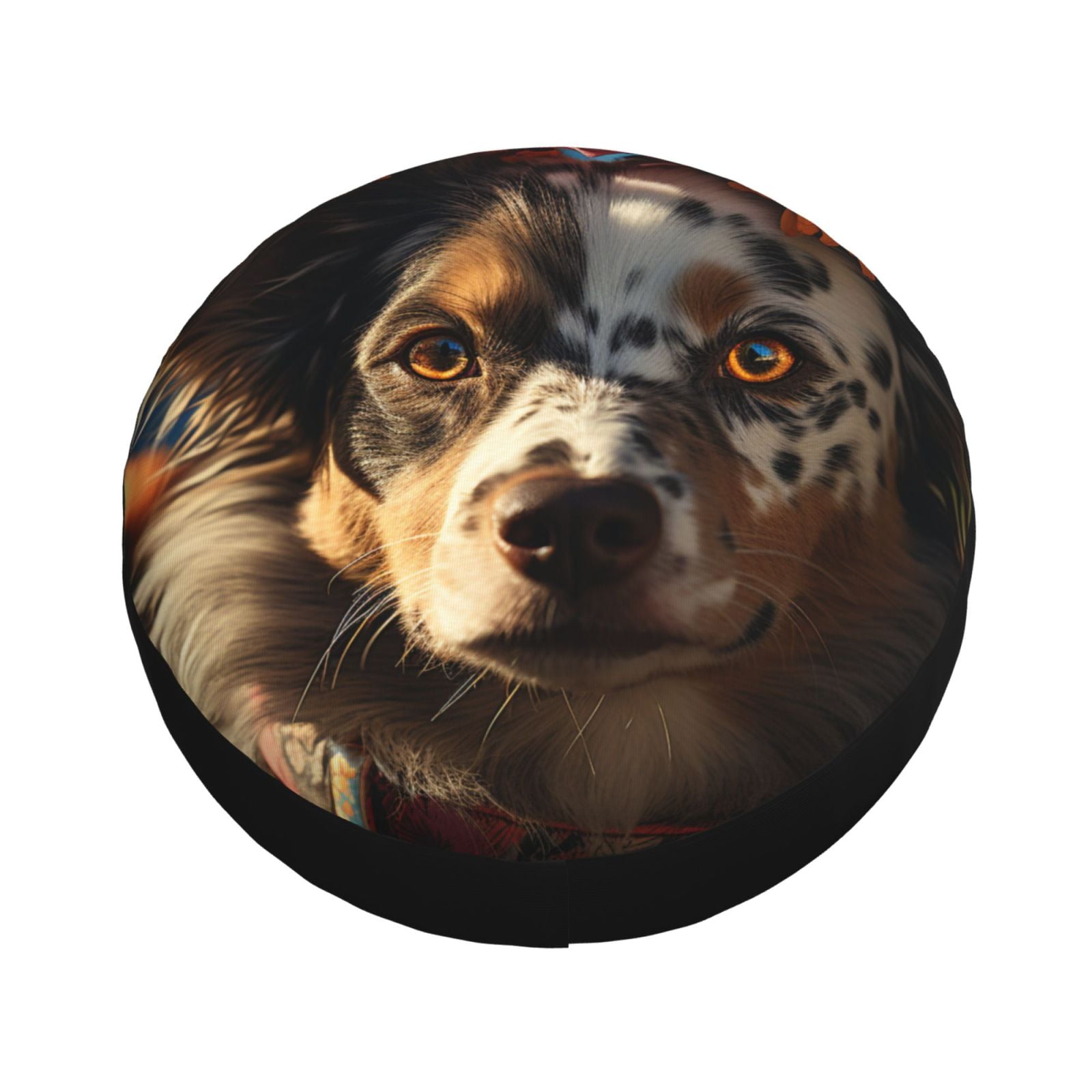 Fotbe Flower Crown Dog Spare Tire Cover Thickening Universal Fit for Jeep, Trailer, RV, SUV