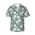 thumbnail image 1 of Fotbe Flower Hawaiian Shirt for Men Unisex Summer Beach Casual Short Sleeve Cotton Linen Button Down Shirts-XX-Large, 1 of 9