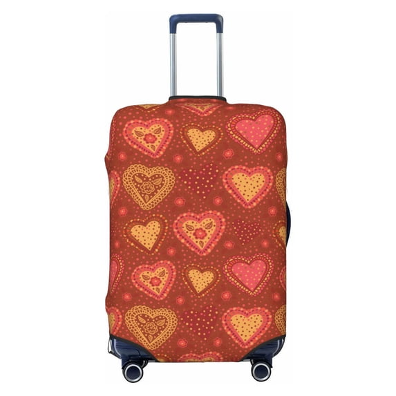 Fotbe Flower Hearts Luggage Cover Protector,Suitcase Protector,Scratch and Dirt Resistant,Fits 18-32 Inch Luggage-Small