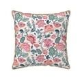 thumbnail image 1 of Fotbe Flower Leaves Pattern Velvet Decorative Throw Pillow Covers with Elegant Piping, Soft Plush Cushion Cover for Sofa, Bed, Car, Office-16"x16", 1 of 8