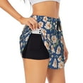 thumbnail image 1 of Fotbe Flower Womens High Waist Running Shorts Athletic Workout Quick Dry Shorts for Women with Pockets Gym Yoga Summer Shorts-Small, 1 of 9