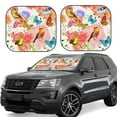 thumbnail image 1 of Fotbe Flowers And Birds Watercolor 2-Piece Car Windshield Sun Shade | Sun Blocker for Car Windshield | Foldable Automotive Interior Accessories for Sun Protection-Small, 1 of 7