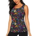 thumbnail image 1 of Fotbe Flowers And Birds Womens Loose Fit Casual Flowy Slim-Fit Tank Tops Athletic Round Neck Trendy Sleeveless Summer Tops for Gym and Yoga-XX-Large, 1 of 9