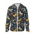 thumbnail image 1 of Fotbe Flowers Butterfly Men's Women's UPF 50+ Sun Protection Jacket Hooded Cooling Shirt with Pockets Hiking Outdoor Performance-XX-Large, 1 of 8