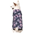 thumbnail image 1 of Fotbe Flowers Print Small Dog Sweater Hoodies Pet Grey Hooded Soft Fleece Sweatshirts with Pocket Fall Winter Puppy Cat Sweaters Warm Clothes-Small, 1 of 7