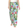 thumbnail image 1 of Fotbe Flowers and Cactus Women's Pajama Pants,Sleepwear Pants,Pj Bottoms Drawstring And Pockets-Large, 1 of 9