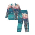 thumbnail image 1 of Fotbe Flowers in Glass Vase Pattern Long Sleeve Pajama Set for Men,Sleepwear Set,2-piece Loungewear Set,Soft PJs Comfy Nightwear with Pockets-Small, 1 of 7