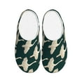 thumbnail image 1 of Fotbe Flying Swans Pattern Women's Fuzzy Curly Fur Memory Foam Loafer Slippers Indoor Outdoor Slippers Winter Home Shoes-46/47, 1 of 7
