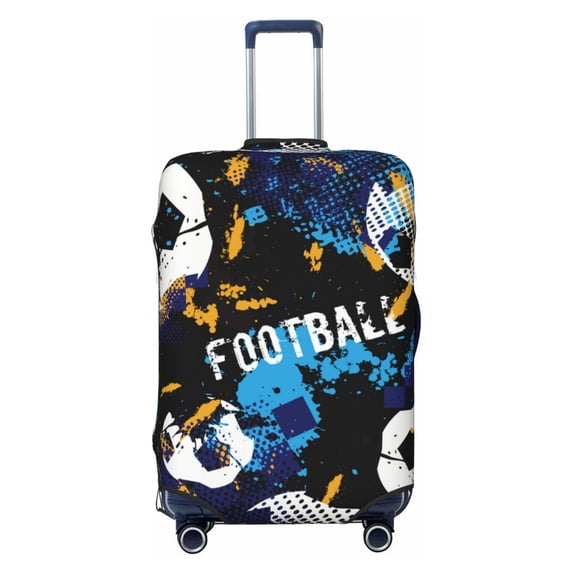 Fotbe Football Luggage Cover Protector,Suitcase Protector,Scratch and Dirt Resistant,Fits 18-32 Inch Luggage-Large